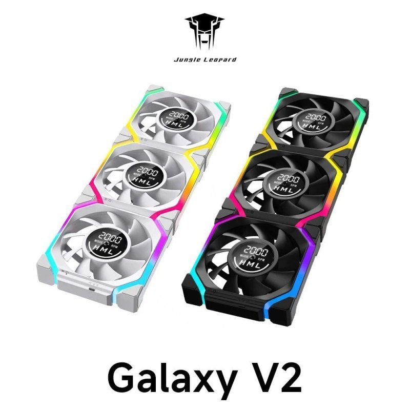 Kit 3 fans Magnéticas Jungle Leopard Galaxy v2 aRGB 5v