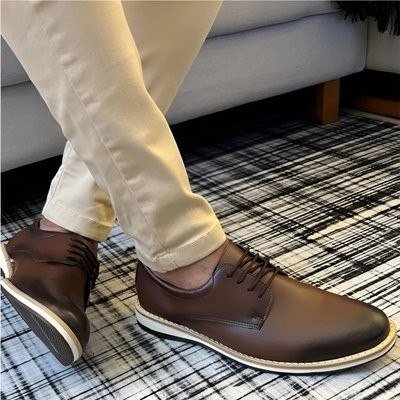 Sapato Casual Masculino Derby Oxford
