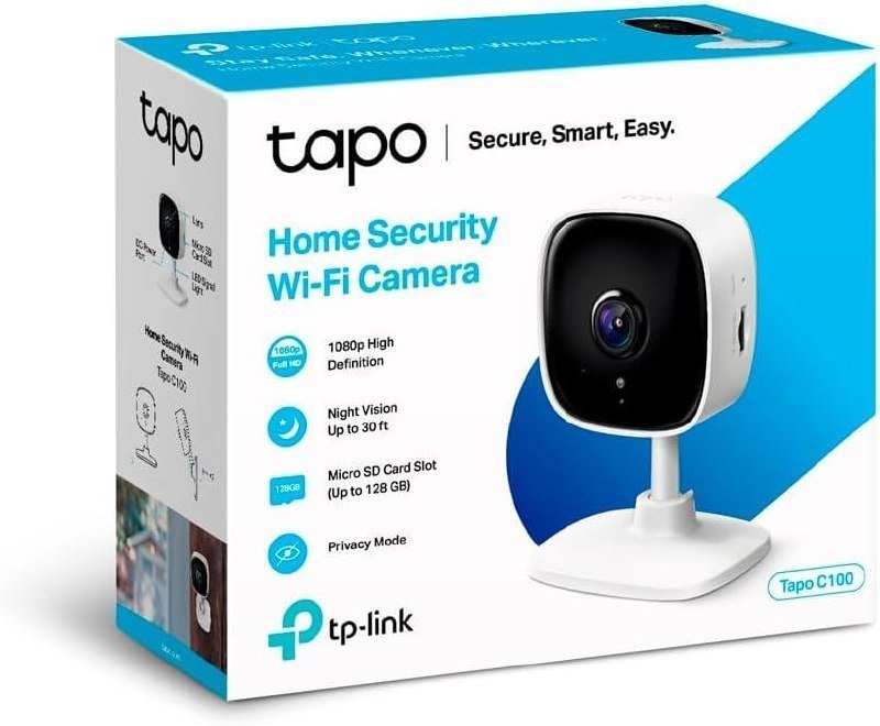 Tp-Link Tapo C100 Câmera de Segurança Wi-Fi 1080p Full HD Branco