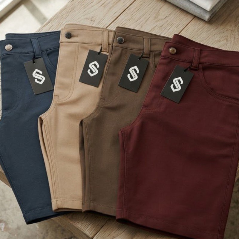 Kit 4 Bermudas Masculina De Sarja Brim (38 a 46)