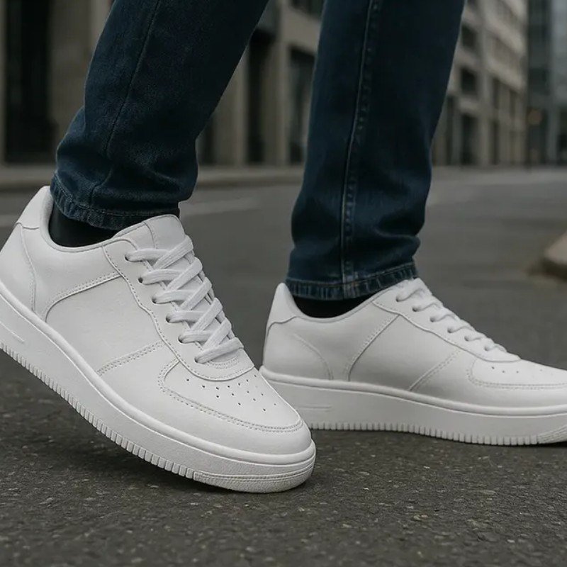 Tênis Casual Branco Masculino Feminino Academ Skate Sneakers
