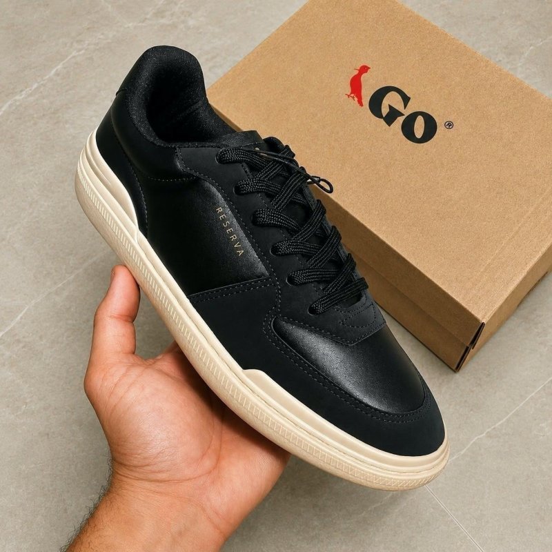 Tênis Reserva Go Horizon Social Casual Elegante Trabalho Preto (38 ao 43)