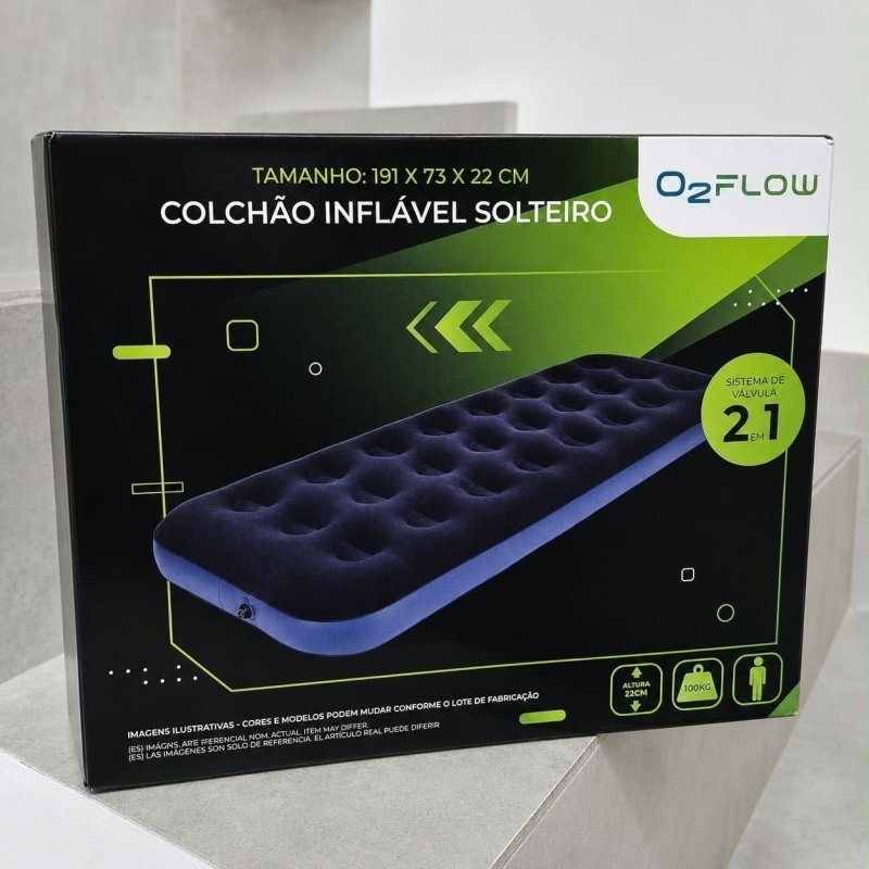 Colchão Inflável Solteiro O2Flow + Frete Grátis