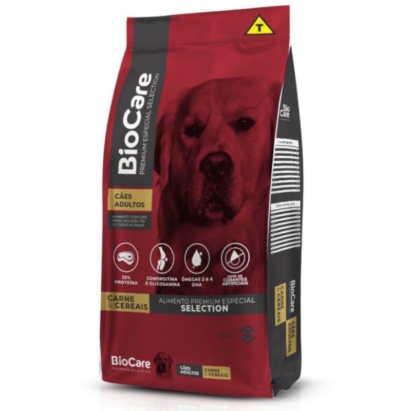 Ração BioCare Premium Especial Selection Carne & Cereais Adultos 15kg