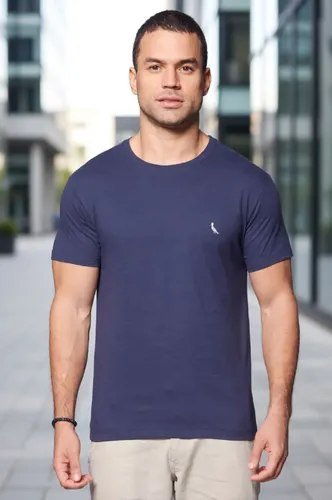 Camiseta Regular Essence Reserva Masculina Marinho T-shirt Lisa P Liso