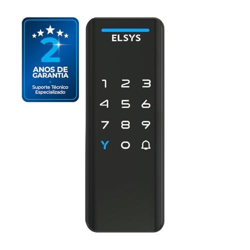 Fechadura Digital de Sobrepor, Abertura por senha ou tag, Pop, Preta, DS1100V, Elsys