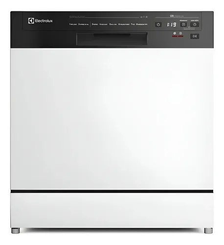 Lava-Louça 8 Serviços Branca com Programa Lava & Seca 50 min (LB08E Electrolux)