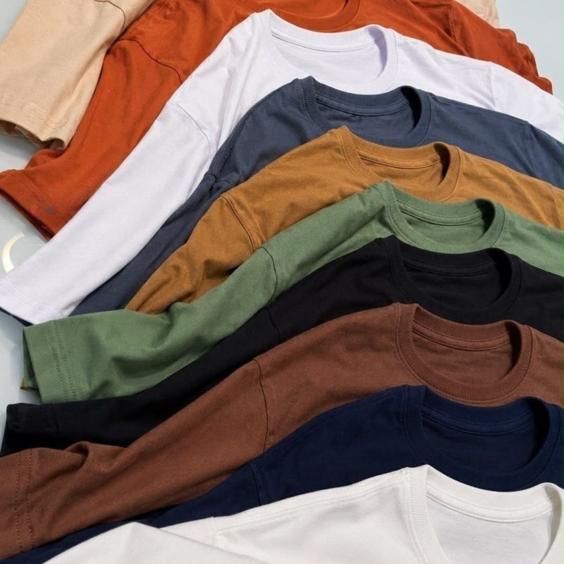 Kit 7 Camisetas Básica Masculina Algodão Fio 30 1 Premium Sortidas (P ao GG)