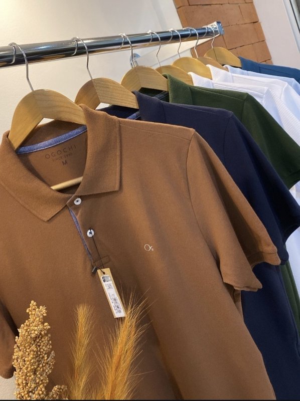 Camisa Gola Polo Social Masculina Slim Algodão Casual Ogochi (P ao XG)
