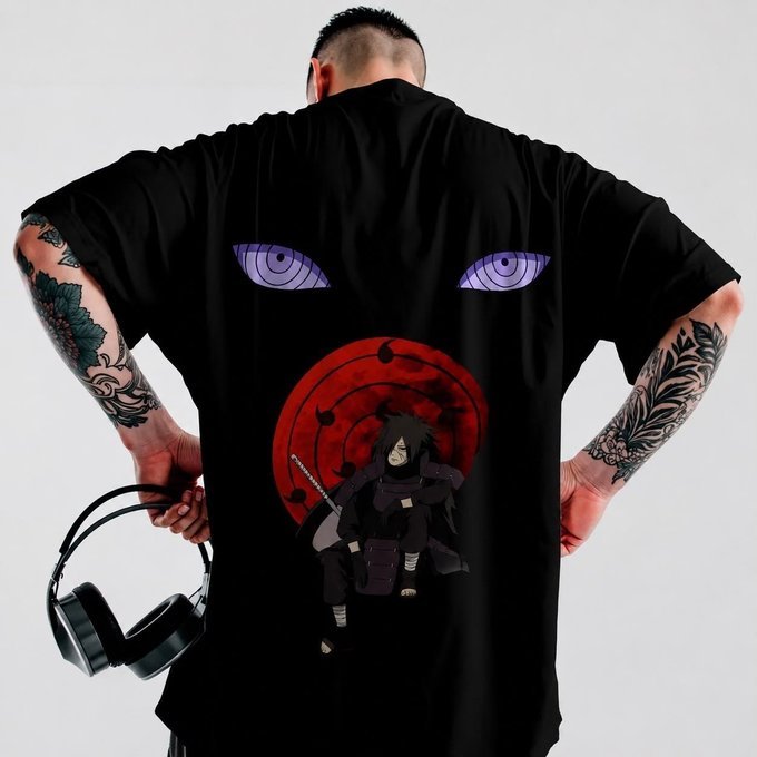 Camiseta Oversized Naru Madarauchiha