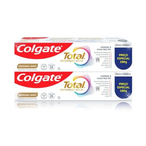Colgate Total Original Mint Creme Dental com Flúor, 2x180g