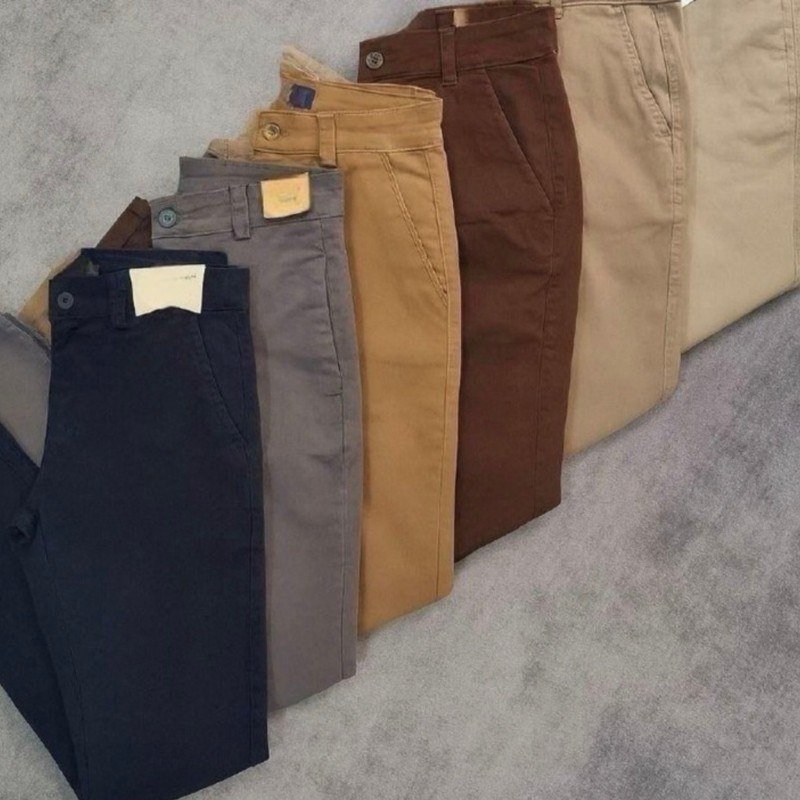 Calça Masculina Sarja Premium Esporte Fino Bolso Faca (38 ao 48)