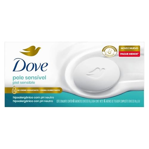 Dove Sabonete em Barra Pele Sensível 90g 6 Unidades