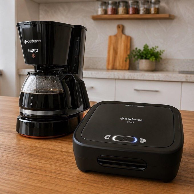 Kit Cadence Sanduicheira e Cafeteira Desperta 127V