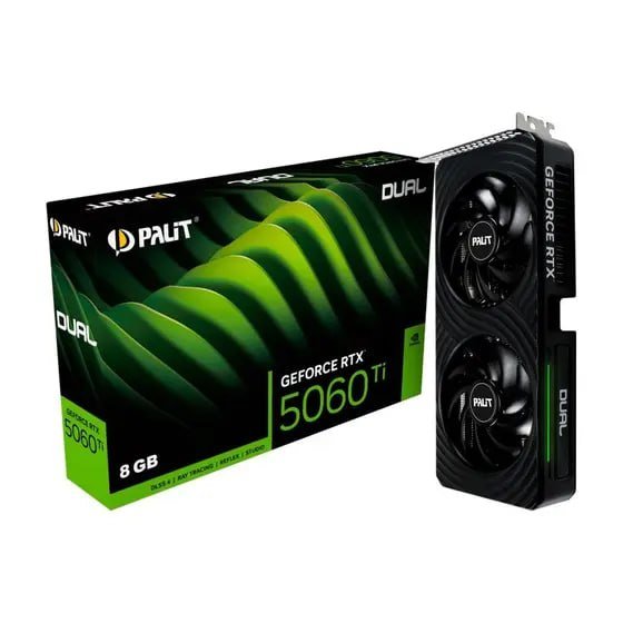 Placa de Vídeo Palit RTX 5060 Ti DUAL NVIDIA GeForce, 8GB GDDR7