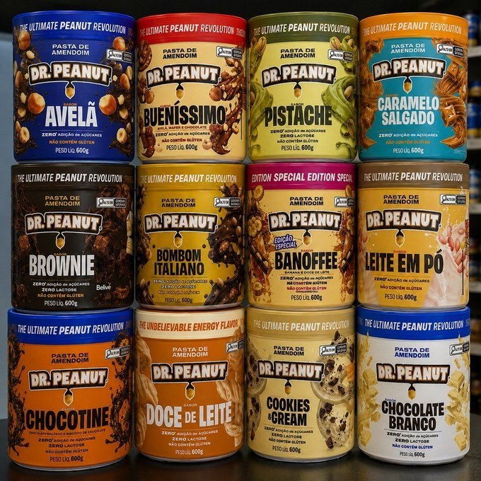 Pasta de Amendoim 600g Dr. Peanut (Todos os Sabores Disponíveis) + Frete Grátis