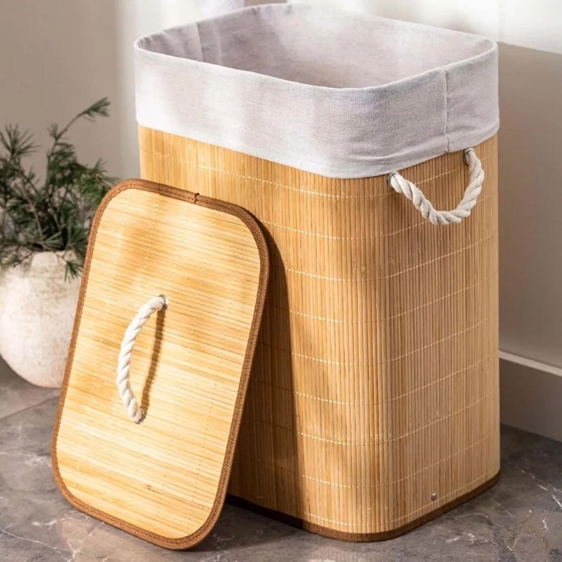 Cesto Bambu Retangular 60L