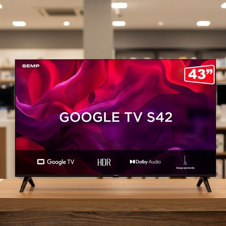 Smart TV Semp 43 Polegadas LED Full HD Google TV