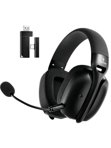 Titorion Fone de Ouvido Headset Gamer sem Fio Mintak Pro Preto
