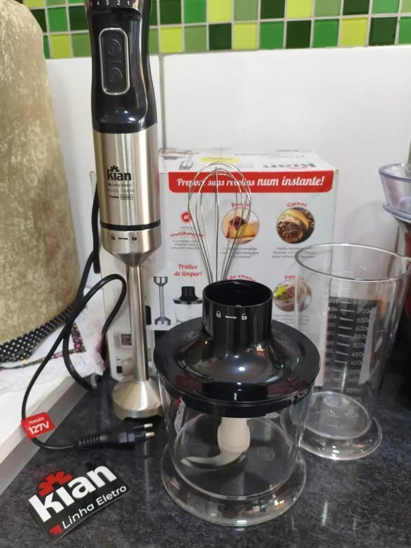 Mixer 3 Em 1 Processador Batedor Inox 1000W Kian 127V