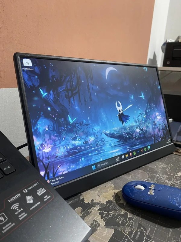 Monitor Portátil 15.6" Tela Externa HDR IPS 1080p Ultrafino Preto