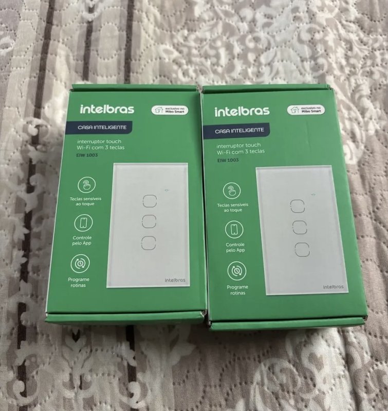Interruptor Touch Inteligente 3 Teclas Eiw 1003 Intelbras Branco