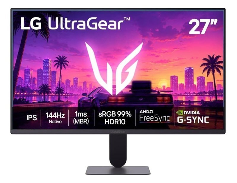 Monitor LG UltraGear 27", FHD, 144Hz, 1ms (MBR), Nvidia G-Sync, AMD FreeSync, HDR10