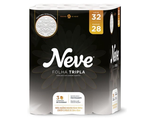 Papel Higiênico Neve Supreme Folha Tripla 20m
