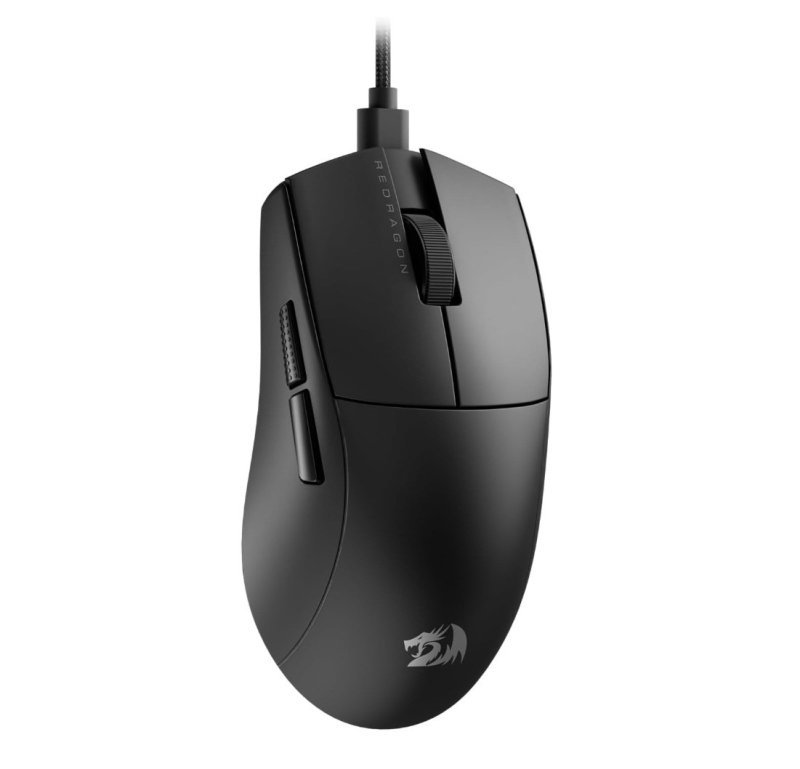 Mouse Gamer Redragon K1ng 1K Preto PAW3327 Cabo USB Tipo-C Removível 12400 DPI M724