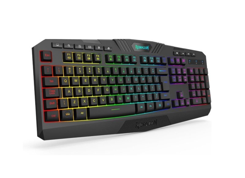 Teclado Membrana Gamer REDRAGON HARPE WIRELESS Preto