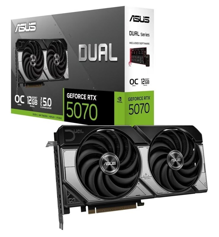 ASUS Dual GeForce RTX 5070 12GB GDDR7 OC Edition - placa gráfica