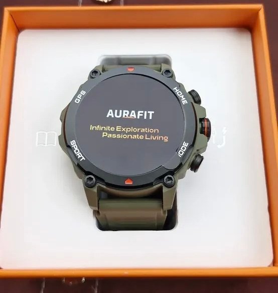 Smartwatch Aurafit G6 Verde Militar com WhatsApp, 5ATM e GPS