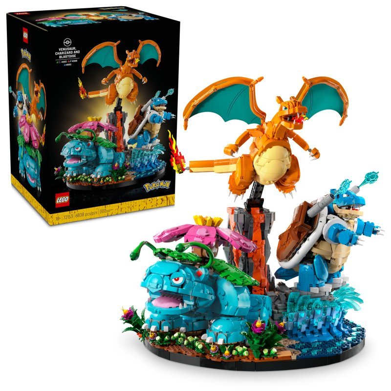 LEGO Pokémon Venusaur, Charizard e Blastoise