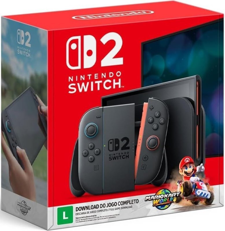 Nintendo Switch 2 + Mario Kart World físico (importado)