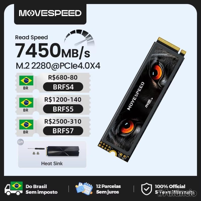 SSD NEVEMe M.2 de 1TB da MOVESPEED