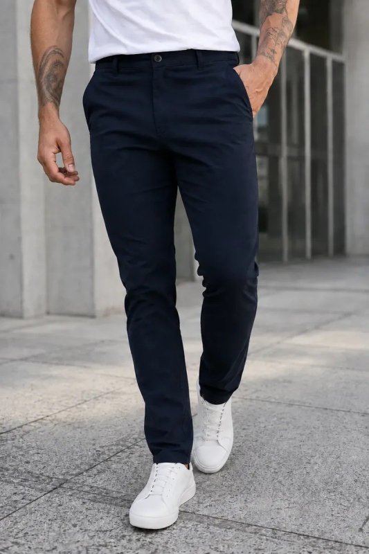 Calça Sarja Masculina Slim Elastano