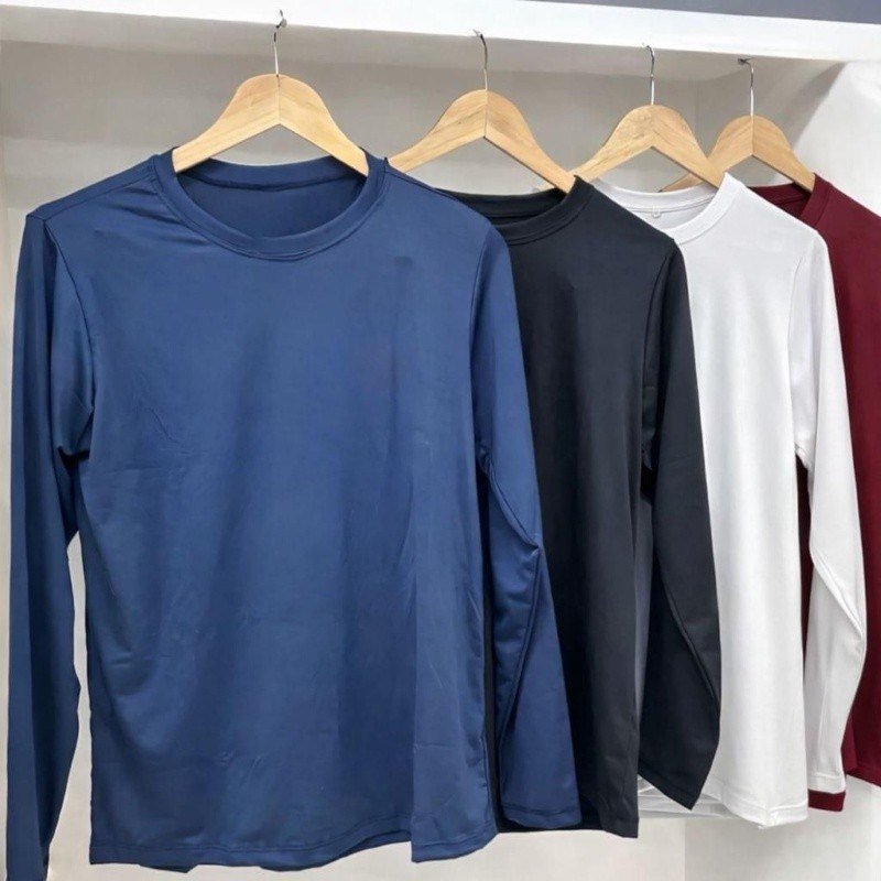 Kit 3 Camiseta Térmica Blusa Proteção UV Manga Longa (M ao GG)