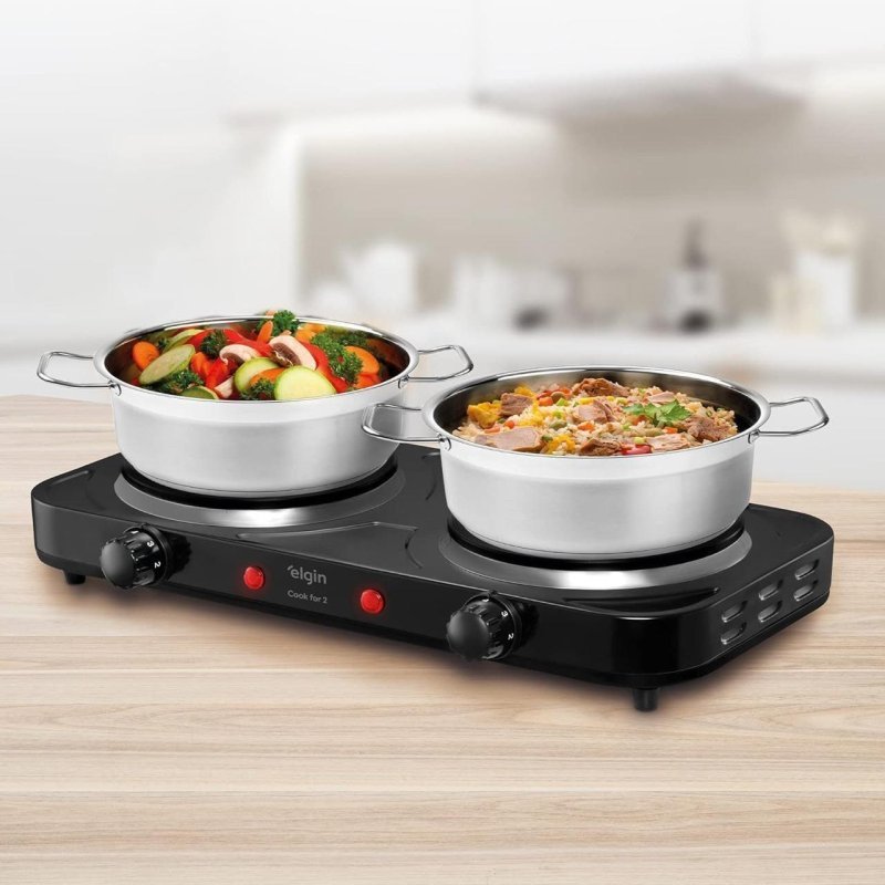 Cooktop elétrico 2 bocas Elgin 110v