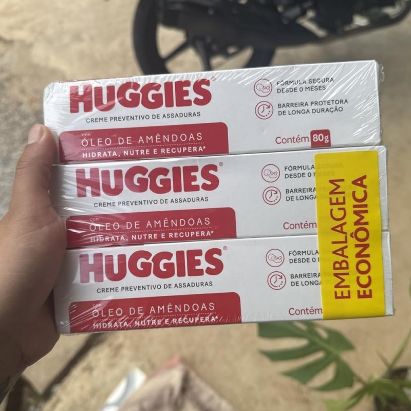 Kit 03 un. Creme Preventivo Assaduras Huggies Pele Protegida 80g