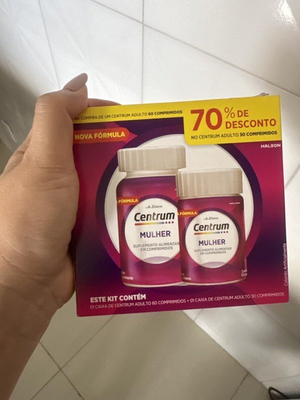 Suplemento Alimentar Centrum Mulher Leve 90 Comprimidos e Pague 60