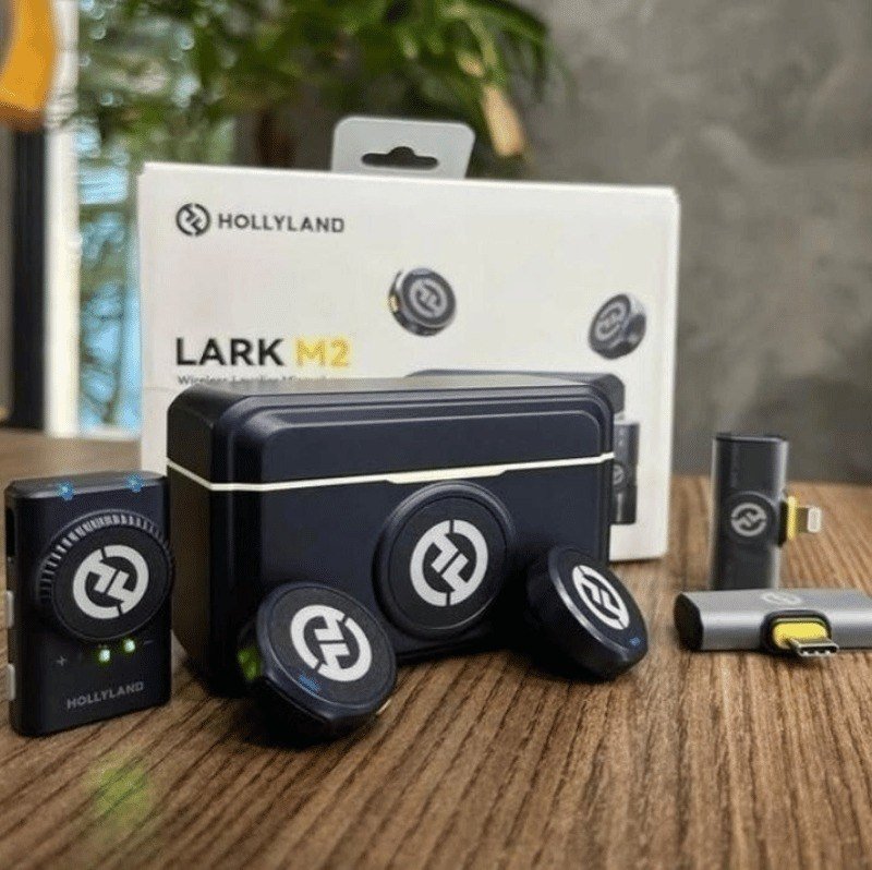 Microfone de Lapela Hollyland Lark M2 Combo Preto