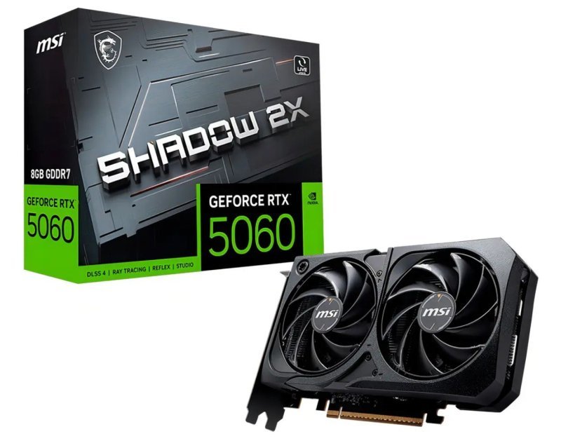 Placa De Vídeo Msi Nvidia Rtx 5060 Shadow 2x Oc 8GB