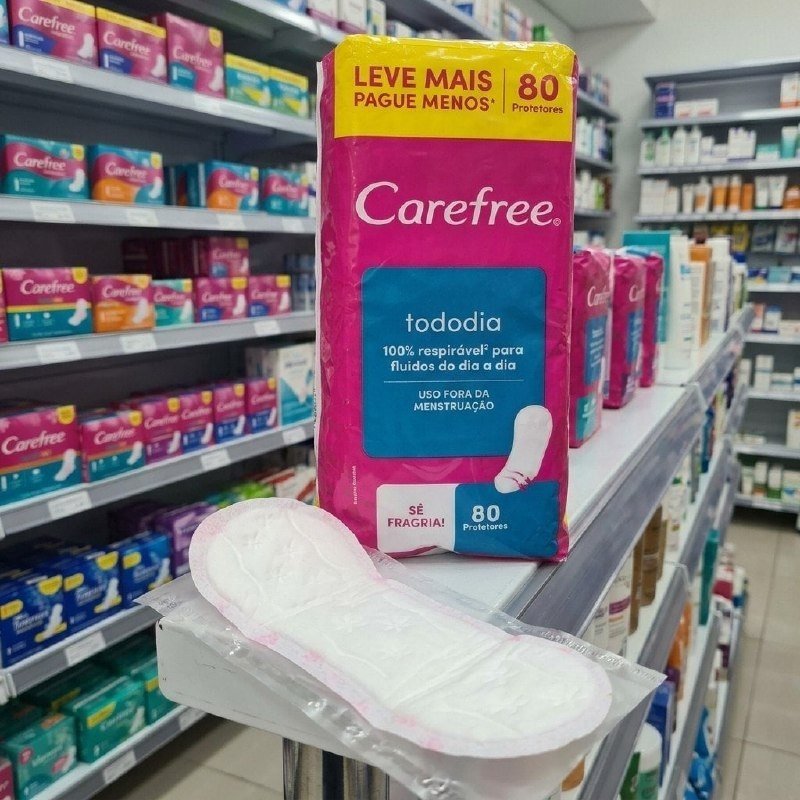 Carefree Protetor Diário Todo Dia sem Perfume 80 unidades