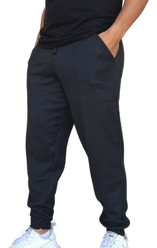 Calça Moletom Jogger Masculina Slim – Inverno Plus Size