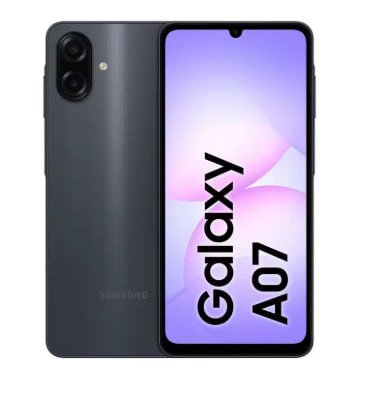 Samsung A07 Smartphone 256Gb Black 8Gb Ram 6.7" Screen Camera Dual + Selfie 8Mp