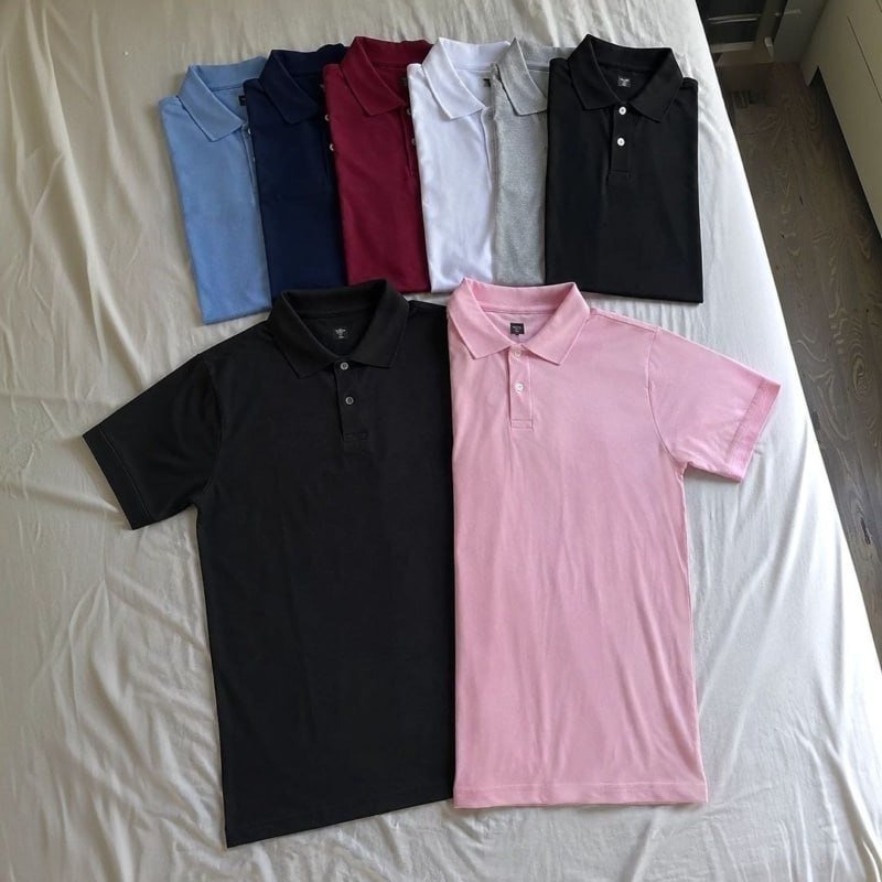 Camiseta Polo Lisa Masculina Piquet Diversas Cores Verão