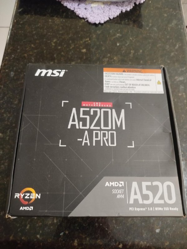 Placa-Mãe MSI A520M-A PRO, AMD AM4, mATX, DDR4, HDMI