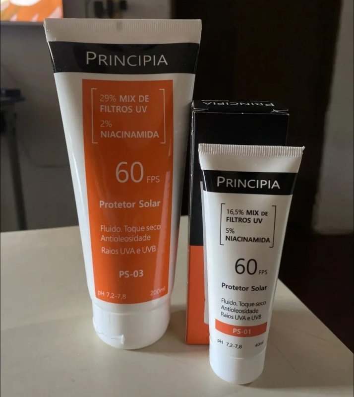 Principia Kit Proteção Facial FPS 60 PS-01 + Corporal 60 PS-03