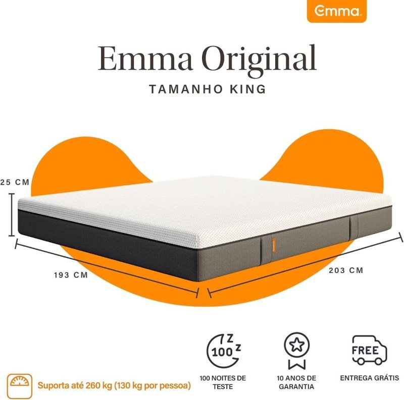 Colchão King Emma Original 193x203 cm