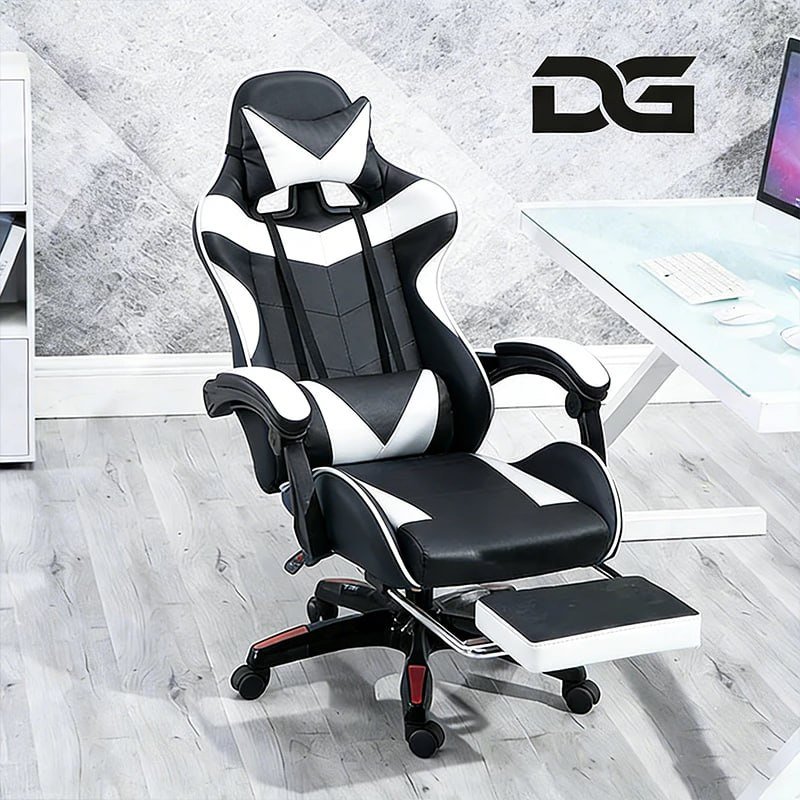 Cadeira Gamer Ergonômica F19 Reclinável 180° – Couro Sintético